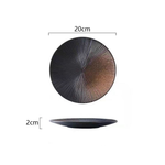 Japanese Style Ceramic Western Dinner Plate Set of 2 - Lazylifeshop