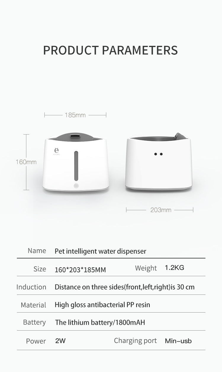 Induction smart water dispenser - USB charging