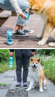 Portable Collapsible Pet Water Bottle With Food Storage - Lazylifeshop