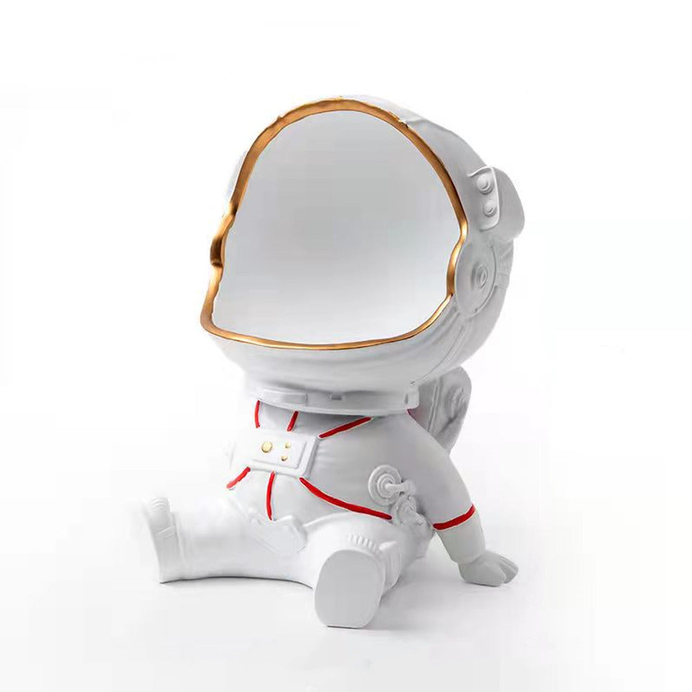 Estatua de astronauta de observación de estrellas para almacenamiento