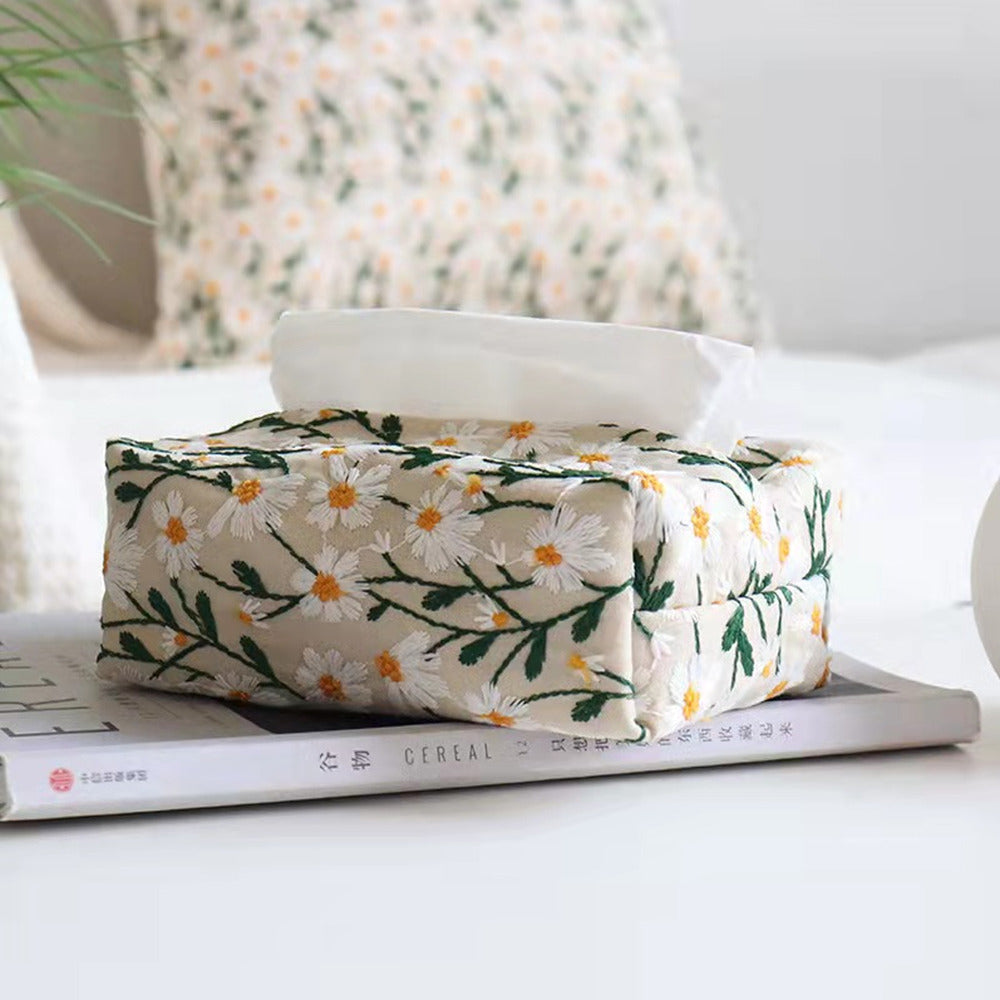 Japanese Daisy Fabric Tissue Box Cover