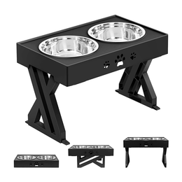 Elevated Adjustable Stainless Steel Pet Bowl - Lazylifeshop