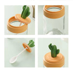 Cactus Glass Seasoning Box With Spoon - Lazylifeshop