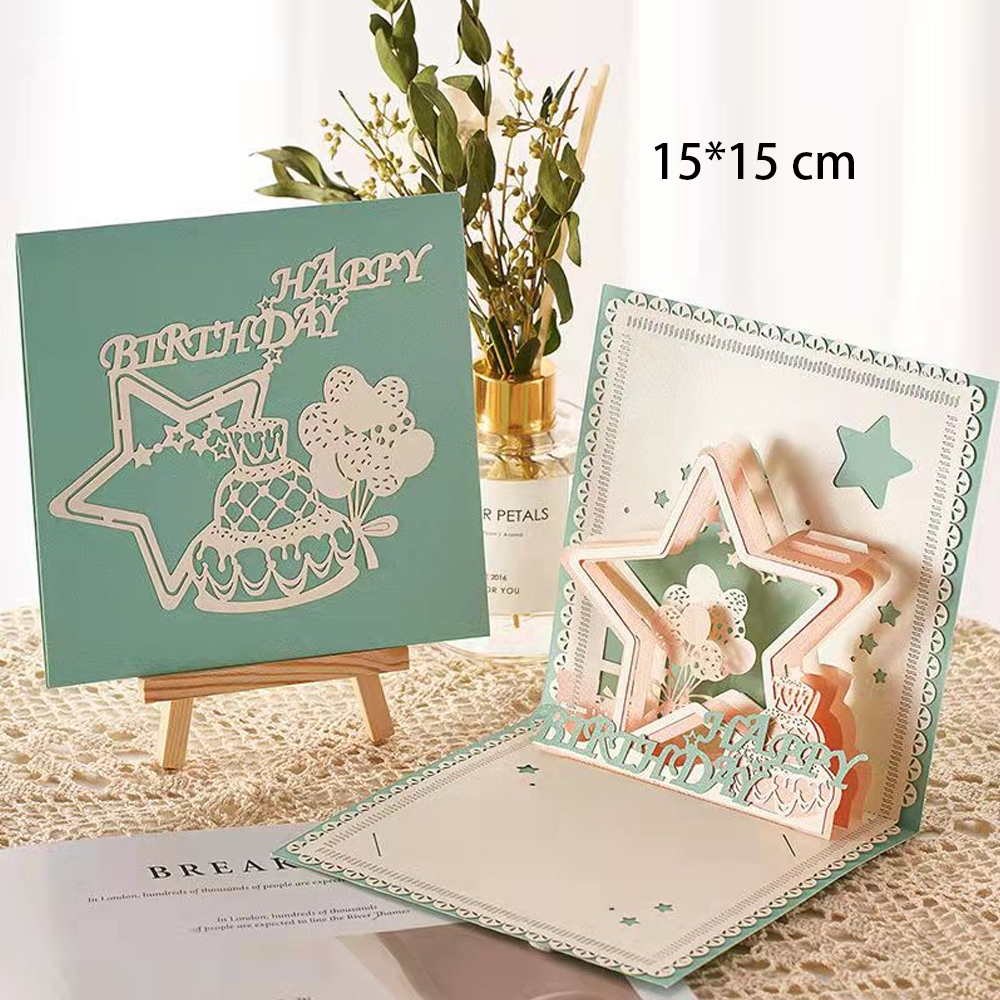 Happy Birthday 3D Pop-Up Festival Greeting Card