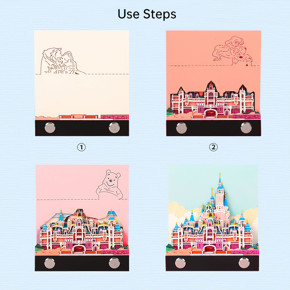 Fairytale Castle 3D Memo Pad Sticky Notes Creative Birthday Gift