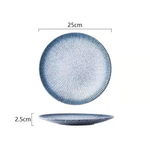 Japanese Style Ceramic Western Dinner Plate Set of 2 - Lazylifeshop