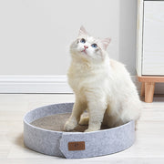 Round wool felt cat scratcher board - Lazylifeshop