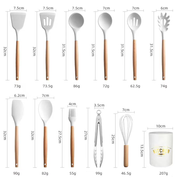 Milk White Silicone Cooking Utensils Set (1 Set of 12 Pcs) - Lazylifeshop