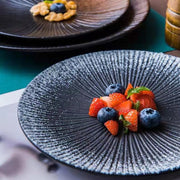 Japanese Style Ceramic Western Dinner Plate Set of 2 - Lazylifeshop