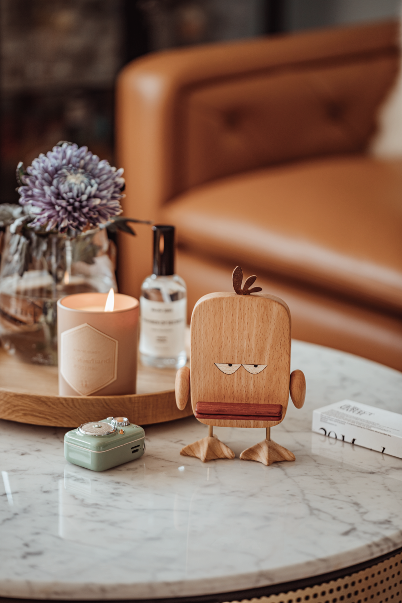 Duck Cell Phone Stand Wooden Handmade Big Face Phone Stand