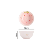 Refreshing Strawberry Ceramic Cartoon Bowl