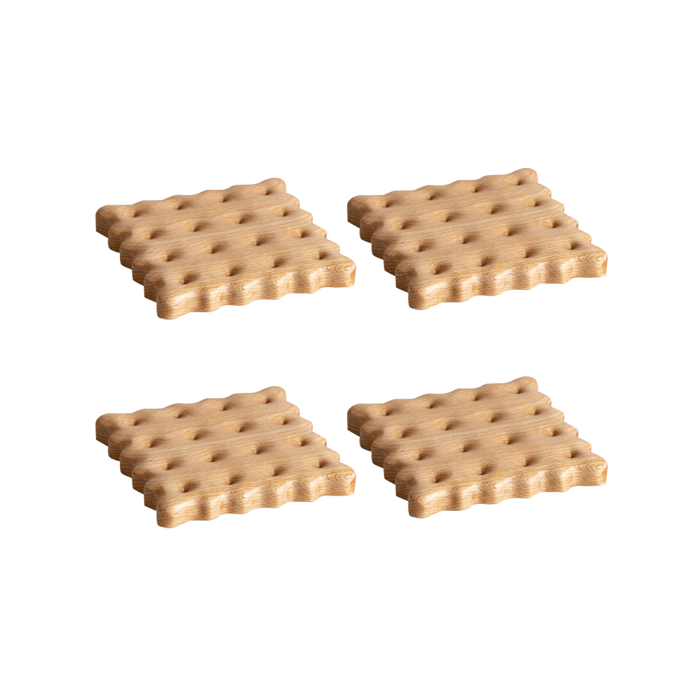 Biscuits Solid Wooden Heat Insulation Coasters