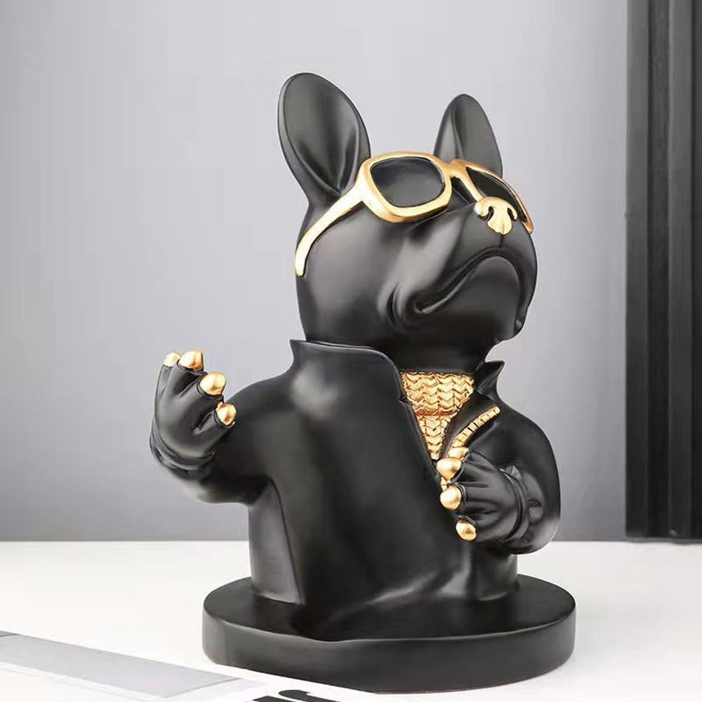 Black French Bulldog Wine Rack