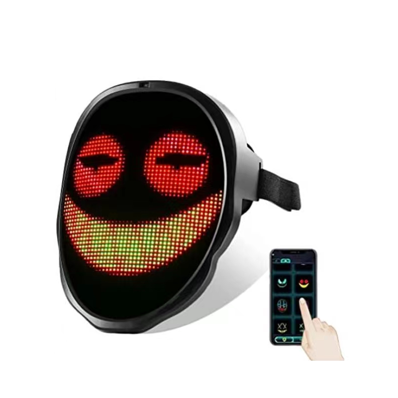 Máscara Led Luminosa con Bluetooth Programable