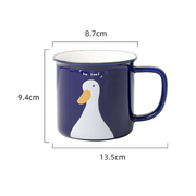 European Cartoon Sunflower Duck Ultra-hard china Mug 400 ml