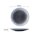 Japanese Style Ceramic Western Dinner Plate Set of 2 - Lazylifeshop