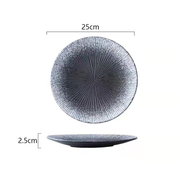 Japanese Style Ceramic Western Dinner Plate Set of 2 - Lazylifeshop