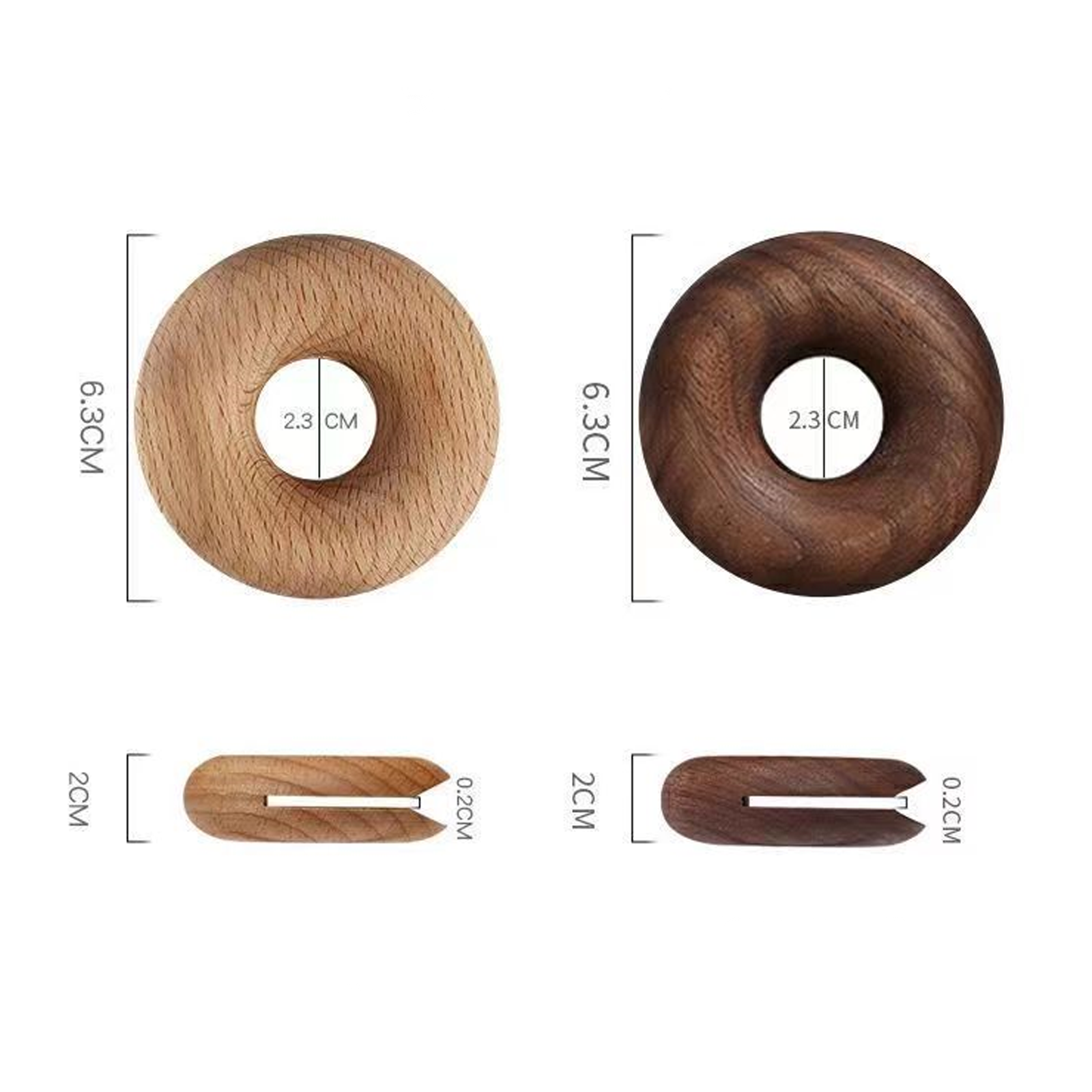 Donut Sealing clip Black walnut Or Beech