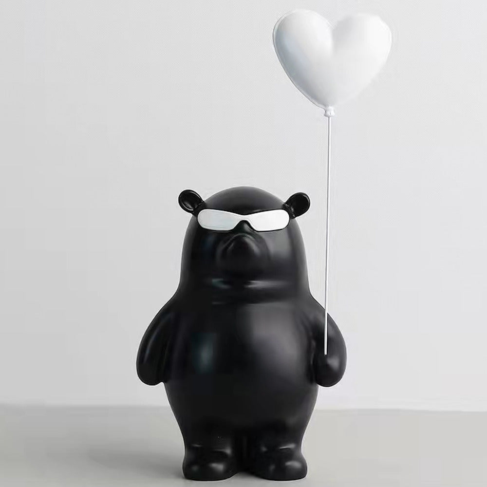 態度熊與氣球