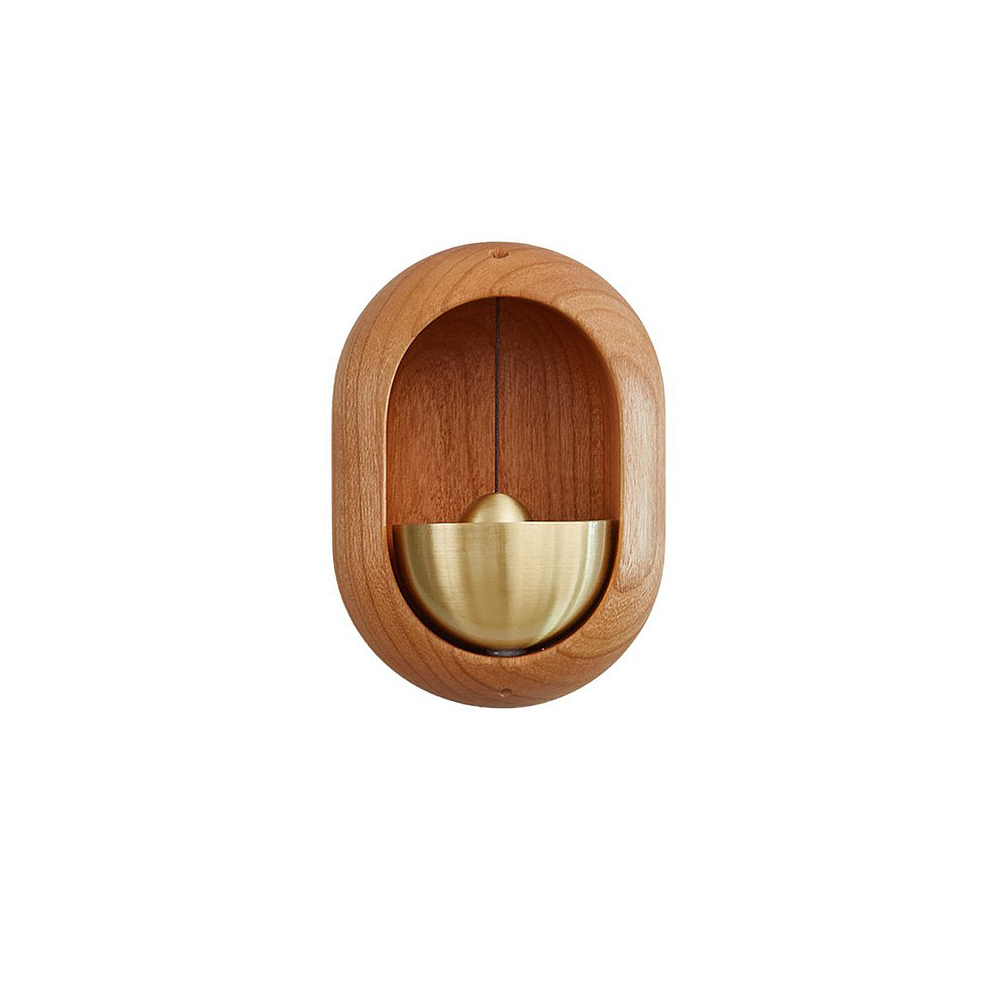 Magnetically-Attached Wood Doorbell