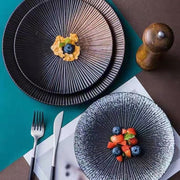 Japanese Style Ceramic Western Dinner Plate Set of 2 - Lazylifeshop