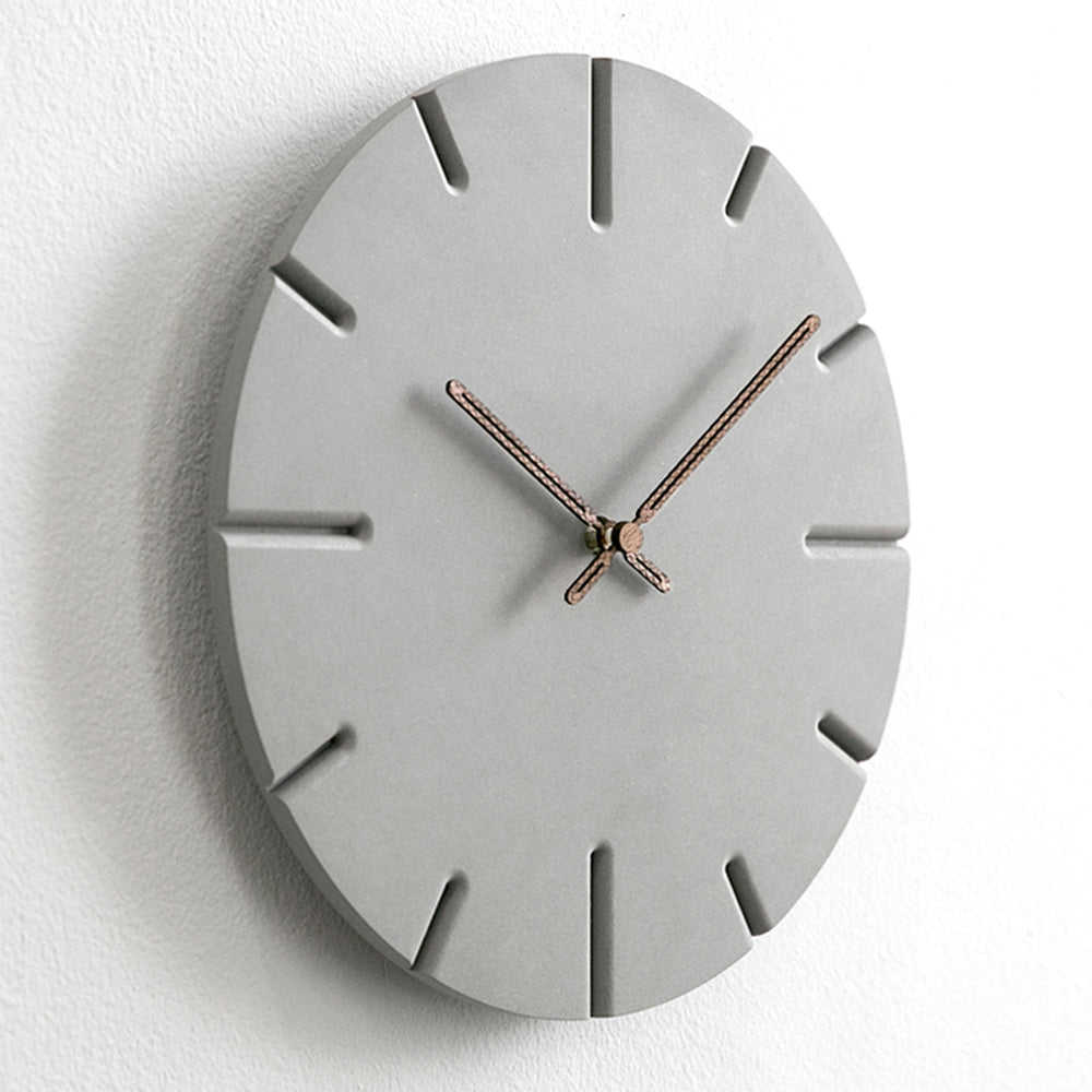 Reloj de pared redondo minimalista moderno con agujero profundo
