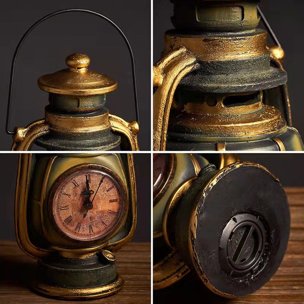 Vintage Kerosene Lamp Alarm Clock