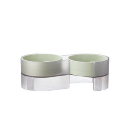 Dual Bowl for Pets - Green - Lazylifeshop