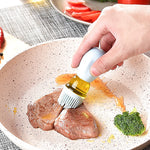 Glass Olive Oil Bottle And Brush 2 In 1 Set of 4 - Lazylifeshop