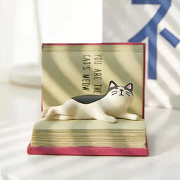Book Cat Cell Phone Stand - Lazylifeshop