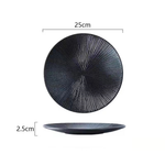 Japanese Style Ceramic Western Dinner Plate Set of 2 - Lazylifeshop