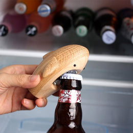 Shark shaped Creative Bottle Opener Wooden Handmade - Lazylifeshop