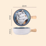 Cartoon Embossed Bowl With Handle - Lazylifeshop