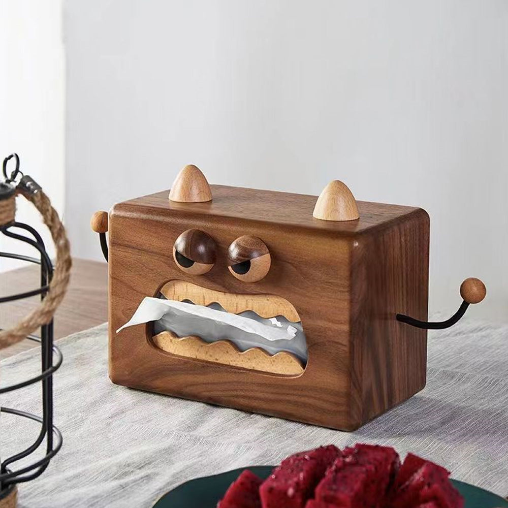 Solid Wood Monster Tissue Box Cover