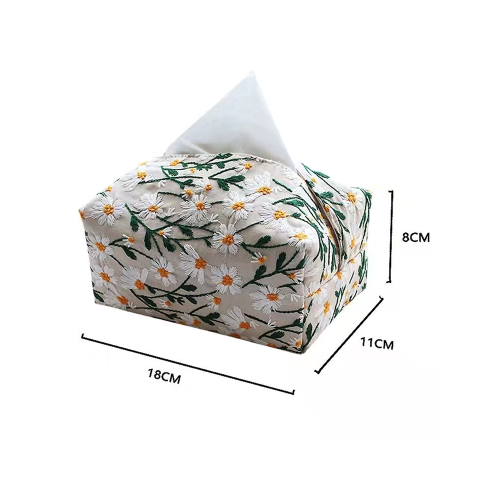 Japanese Daisy Fabric Tissue Box Cover