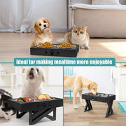 Elevated Adjustable Stainless Steel Pet Bowl - Lazylifeshop