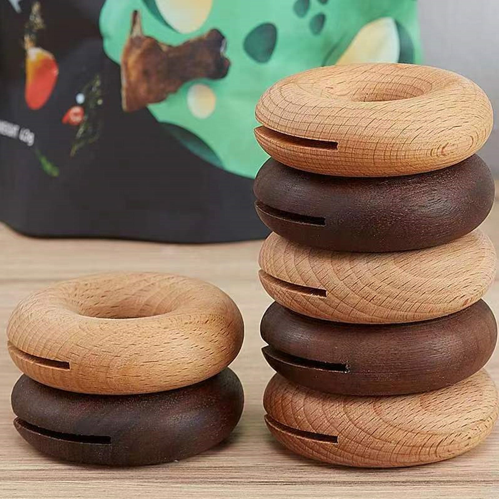 黑胡桃材質或櫸木材質甜甜圈密封夾
