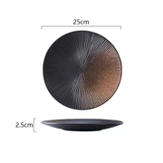 Japanese Style Ceramic Western Dinner Plate Set of 2 - Lazylifeshop