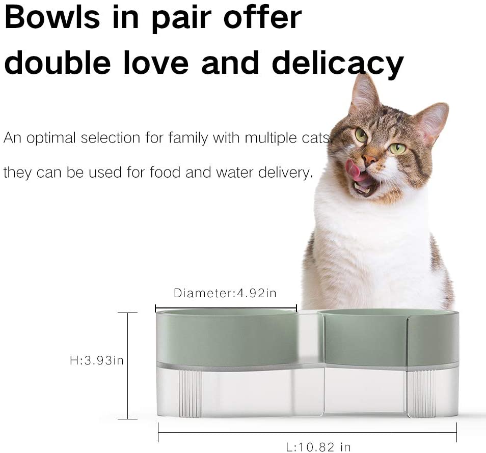 Dual Bowl for Pets - Green