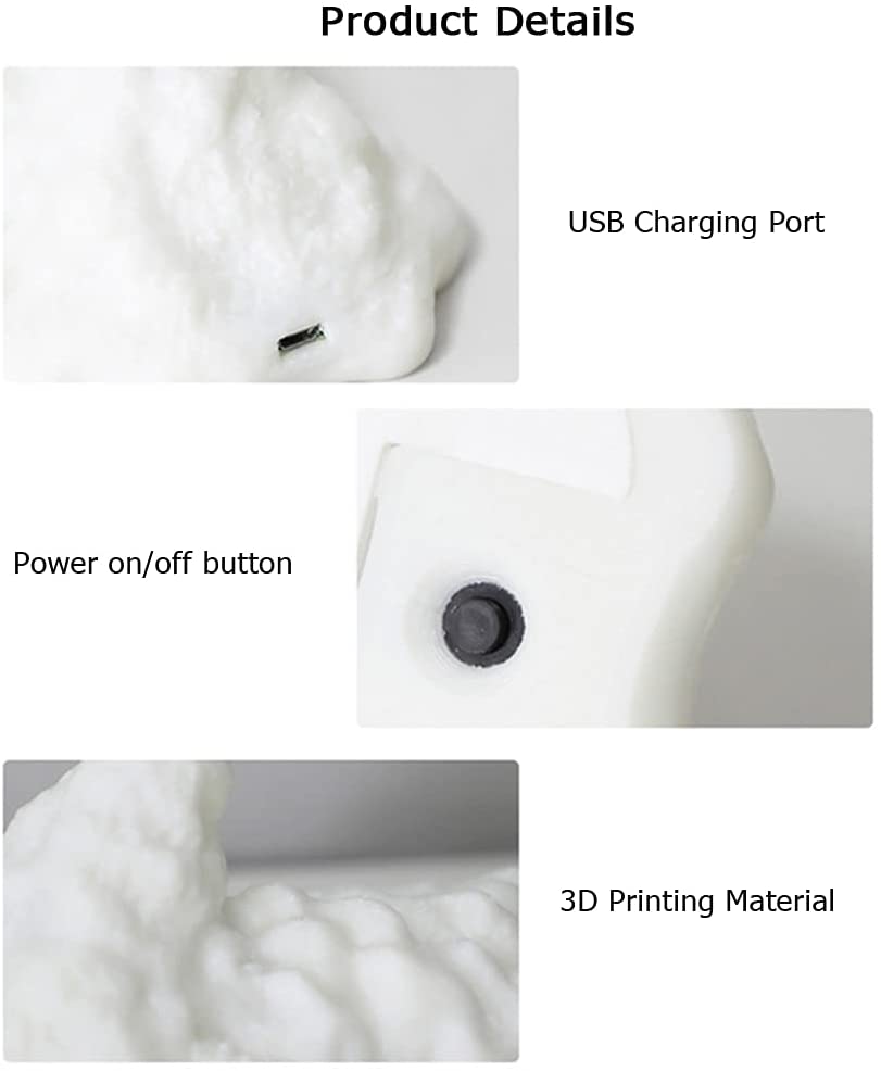 Lámpara de noche impresa en 3D Fire Dragon con USB recargable