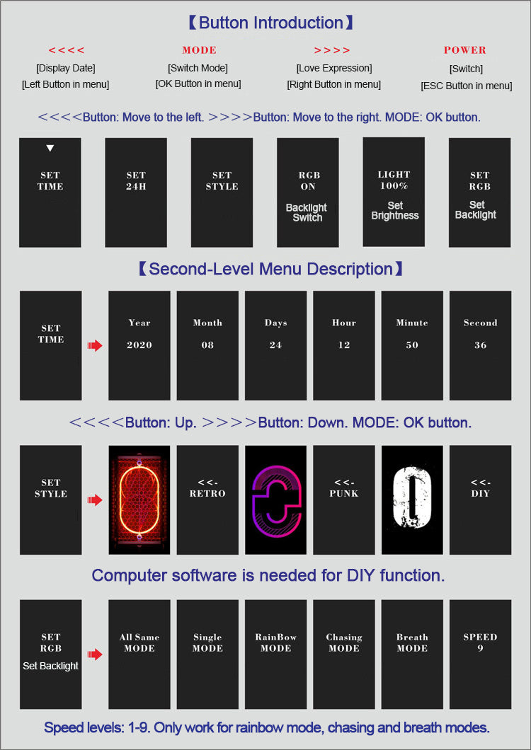 EleksTube IPS RGB Nixie Tube Clock