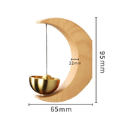 Wooden Moon Doorbell Handmade Opening Reminder Bell