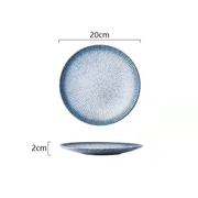 Japanese Style Ceramic Western Dinner Plate Set of 2 - Lazylifeshop