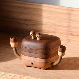 Crab Coaster Set of 1 Drinkware Handmade Wooden Coasters with Holder - Lazylifeshop