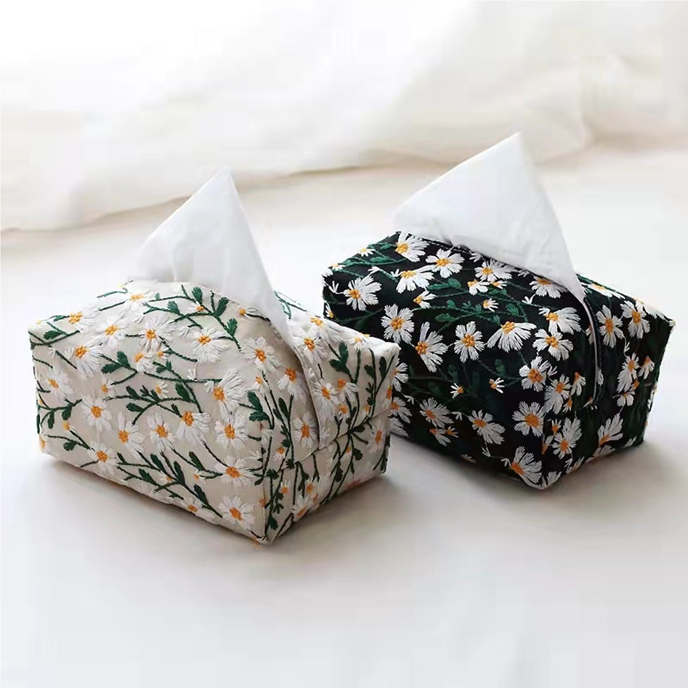 Japanese Daisy Fabric Tissue Box Cover