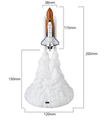 Rocket Lamp 3D - Space Shuttle LED Lamp - Lazylifeshop