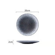 Japanese Style Ceramic Western Dinner Plate Set of 2 - Lazylifeshop