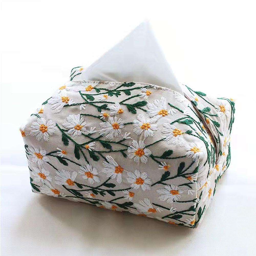 Japanese Daisy Fabric Tissue Box Cover