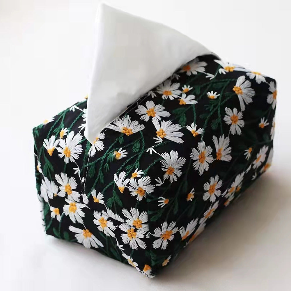 日本雛菊織物紙巾盒