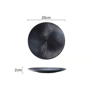 Japanese Style Ceramic Western Dinner Plate Set of 2 - Lazylifeshop